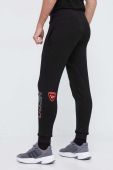 Бавовняні спортивні штани Rossignol HERO колір чорний з принтом Бавовняні спортивні штани Rossignol HERO колір чорний з принтом