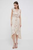 Сукня Dkny колір бежевий midi пряма (3290987)