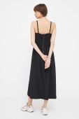 Сукня Dkny колір чорний midi розкльошена (3354503)