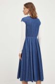 Джинсова сукня Weekend Max Mara колір синій midi розкльошена