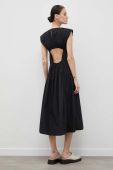 Бавовняна сукня 2NDDAY колір чорний midi розкльошена