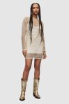 Сукня AllSaints колір білий mini пряма