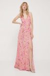 Сукня Rotate колір рожевий maxi розкльошена (3416408)
