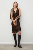 Сукня Herskind колір коричневий midi пряма