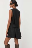 Сукня з домішкою вовни Victoria Beckham колір чорний mini облягаюча