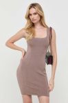 Сукня Guess колір коричневий mini облягаюча (3504556)