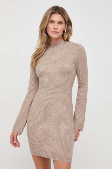 Сукня Guess колір бежевий mini облягаюча (3614875)