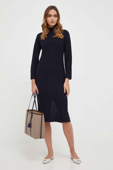 Вовняна сукня Max Mara Leisure колір синій mini пряма Вовняна сукня Max Mara Leisure колір синій mini пряма