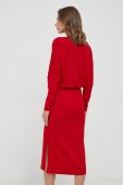 Сукня Sisley колір червоний midi oversize