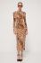 Сукня Rotate колір бежевий maxi облягаюча