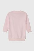 Дитяча бавовняна сукня Guess колір рожевий midi пряма (3363334)