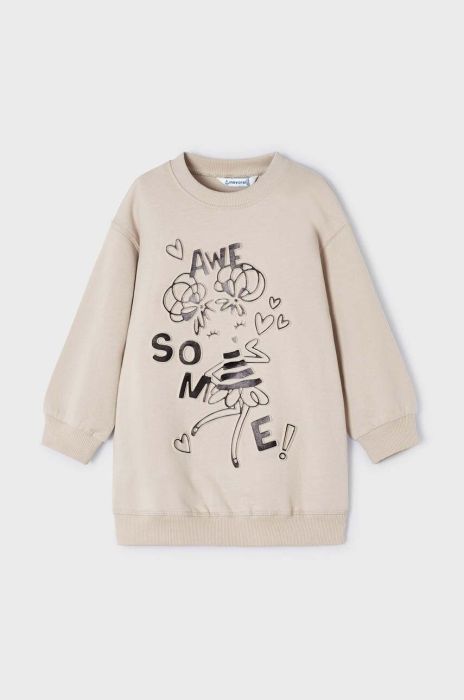 Дитяча сукня Mayoral колір бежевий mini oversize (3431625) Дитяча сукня Mayoral колір бежевий mini oversize (3431625)