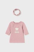 Дитяча бавовняна сукня Mayoral Newborn колір рожевий mini пряма