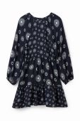 Дитяча сукня Desigual 23WGVW05 DRESS LONG SLEEVE колір чорний mini розкльошена