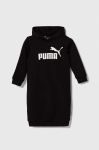 Дитяча сукня Puma колір чорний mini пряма