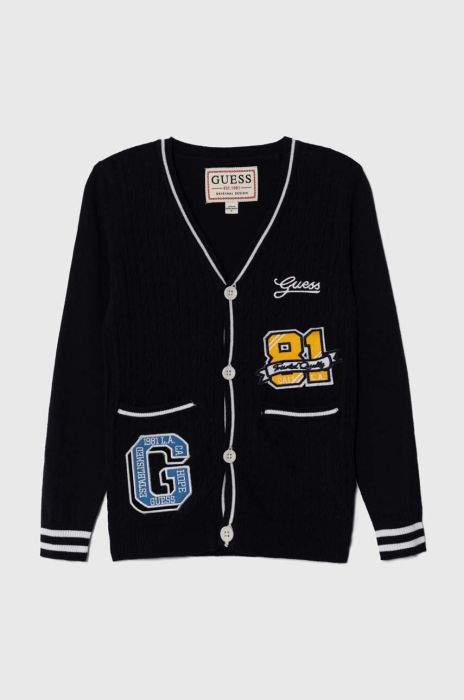 Дитячий кардиган Guess колір синій легкий Дитячий кардиган Guess колір синій легкий