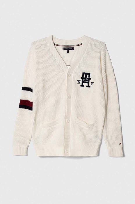Дитячий бавовняний кардиган Tommy Hilfiger колір білий (3379804) Дитячий бавовняний кардиган Tommy Hilfiger колір білий (3379804)