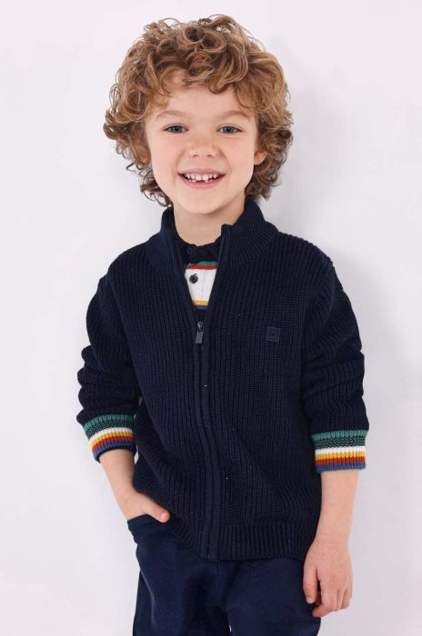 Дитячий кардиган Mayoral колір синій теплий (3410780) Дитячий кардиган Mayoral колір синій теплий (3410780)