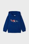 Дитяча кофта Mayoral з капюшоном з принтом колір блакитний (3410707)