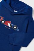 Дитяча кофта Mayoral з капюшоном з принтом колір блакитний (3410707)