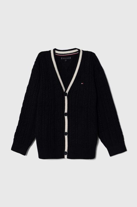 Дитячий кардиган Tommy Hilfiger колір синій легкий (3508264) Дитячий кардиган Tommy Hilfiger колір синій легкий (3508264)