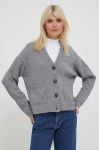 Кардиган з домішкою вовни Tommy Hilfiger колір сірий теплий