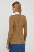 Бавовняний светр Lauren Ralph Lauren колір бежевий легкий (3381971)