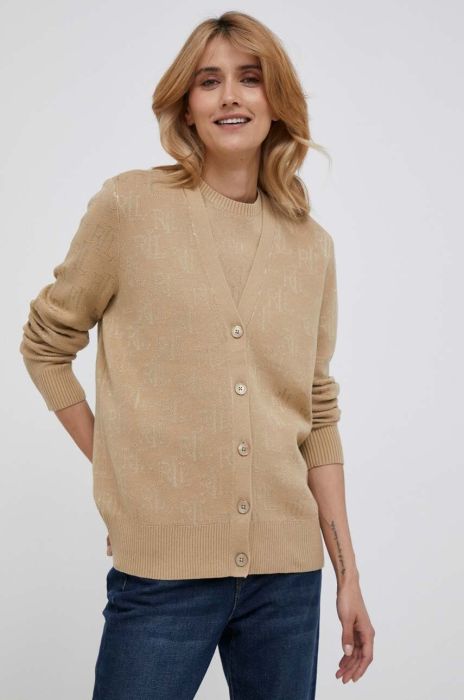 Джемпер Lauren Ralph Lauren жіночий колір бежевий Джемпер Lauren Ralph Lauren жіночий колір бежевий