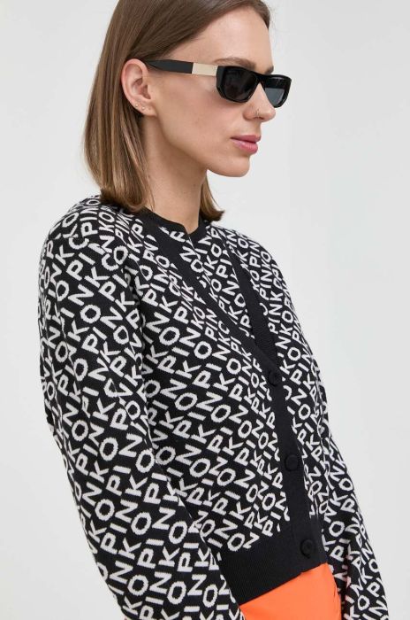 Кардиган з домішкою вовни Pinko колір чорний легкий (3434891) Кардиган з домішкою вовни Pinko колір чорний легкий (3434891)