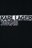 Бавовняна жилетка Karl Lagerfeld Jeans колір чорний