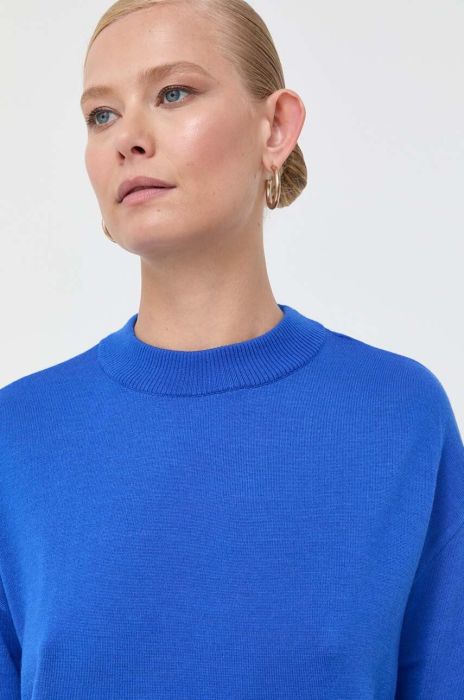 Вовняний светр Patrizia Pepe жіночий легкий колір блакитний Вовняний светр Patrizia Pepe жіночий легкий колір блакитний