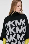Пончо з домішкою вовни MICHAEL Michael Kors колір чорний Пончо з домішкою вовни MICHAEL Michael Kors колір чорний