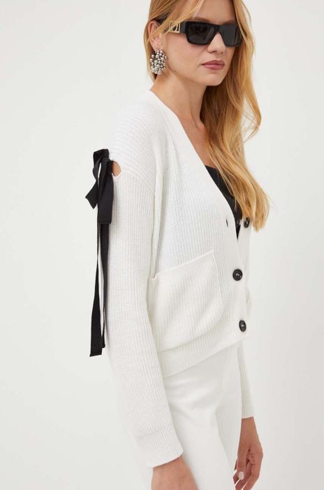 Кардиган з домішкою вовни Red Valentino колір бежевий Кардиган з домішкою вовни Red Valentino колір бежевий