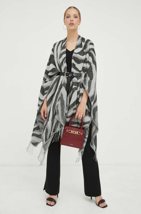 Пончо Liu Jo колір сірий легке Пончо Liu Jo колір сірий легке