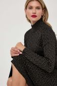 Светр Liu Jo жіночий колір чорний легкий півгольф (3572332)
