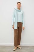 Вовняний кардиган Samsoe Samsoe колір бірюзовий легкий Вовняний кардиган Samsoe Samsoe колір бірюзовий легкий