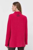 Вовняний светр Twinset жіночий колір рожевий гольф