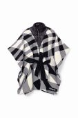 Пончо Desigual 23WAIA37 ACCESSORIES FABRIC PONCHOS колір чорний легке Пончо Desigual 23WAIA37 ACCESSORIES FABRIC PONCHOS колір чорний легке