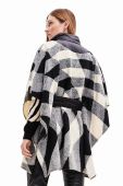 Пончо Desigual 23WAIA37 ACCESSORIES FABRIC PONCHOS колір чорний легке Пончо Desigual 23WAIA37 ACCESSORIES FABRIC PONCHOS колір чорний легке