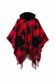 Пончо Desigual 23WAIA39 ACCESSORIES FABRIC PONCHOS колір чорний легке Пончо Desigual 23WAIA39 ACCESSORIES FABRIC PONCHOS колір чорний легке