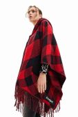 Пончо Desigual 23WAIA39 ACCESSORIES FABRIC PONCHOS колір чорний легке Пончо Desigual 23WAIA39 ACCESSORIES FABRIC PONCHOS колір чорний легке