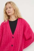Вовняний кардиган Herskind колір рожевий легкий