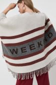 Вовняне пончо Weekend Max Mara колір сірий тепле (3478100) Вовняне пончо Weekend Max Mara колір сірий тепле (3478100)