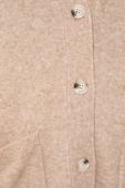 Кардиган з домішкою вовни Notes du Nord колір бежевий легкий