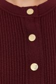 Вовняний кардиган Luisa Spagnoli колір бордовий легкий Вовняний кардиган Luisa Spagnoli колір бордовий легкий