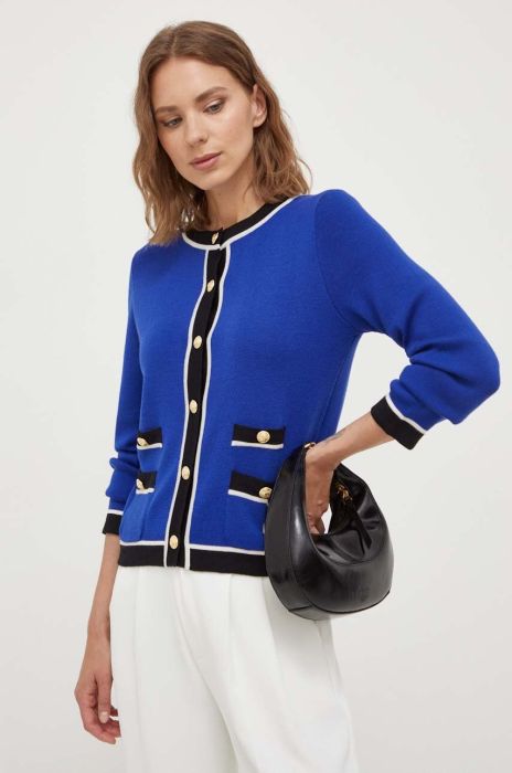 Вовняний кардиган Luisa Spagnoli легкий колір блакитний Вовняний кардиган Luisa Spagnoli легкий колір блакитний