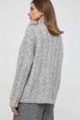 Вовняний светр Custommade жіночий колір сірий теплий півгольф