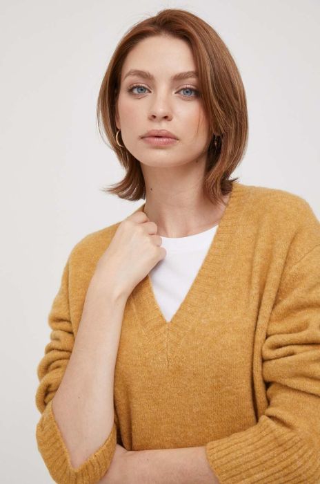 Светр з домішкою вовни Pepe Jeans Denisse жіночий колір жовтий