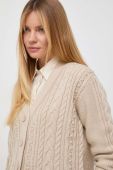 Вовняний кардиган Max Mara Leisure колір бежевий