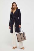Вовняний кардиган Max Mara Leisure колір синій легкий Вовняний кардиган Max Mara Leisure колір синій легкий
